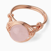 Bague Quartz Rose en Pierre