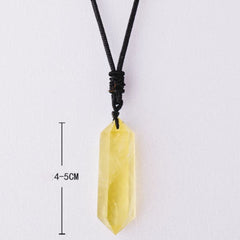 Pendentif Pointe de Cristal Citrine