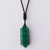 Pendentif Pointe de Cristal Malachite
