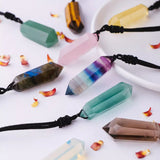 Pendentif Pointe de Cristal Oeil de Tigre