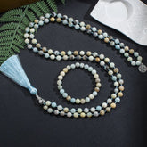 Collier Mala en Amazonite + Bracelet Offert