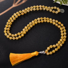 Collier Mala en Citrine + Bracelet Offert