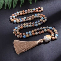Collier Mala en Jaspe Impérial + Bracelet Offert