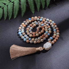 Collier Mala en Jaspe Impérial + Bracelet Offert