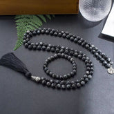 Collier Mala en Labradorite + Bracelet Offert