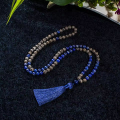 Collier Mala en Lapis Lazuli + Bracelet Offert