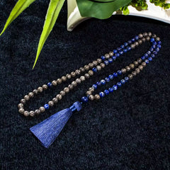 Collier Mala en Lapis Lazuli + Bracelet Offert