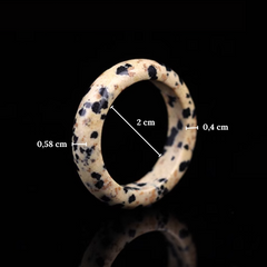 Anneau en Jaspe Dalmatien