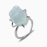 Bague Fluorite Argenté (Ajustable)