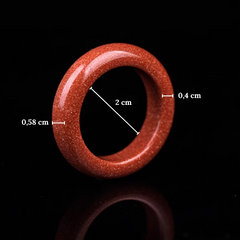 Anneau en Pierre de Sable Doré