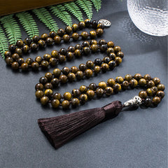 Collier Mala en Oeil de Tigre