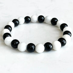 Bracelet en Tourmaline et Pierre de Lune | Lithothérapie Stéphanie