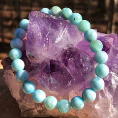 Bracelet en Larimar Naturel | Lithothérapie Stéphanie