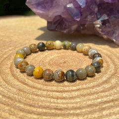 Bracelet en Jaspe Bumblebee | Lithothérapie Stéphanie