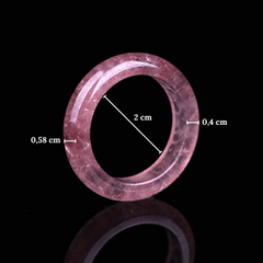 Anneau en Quartz Fraise