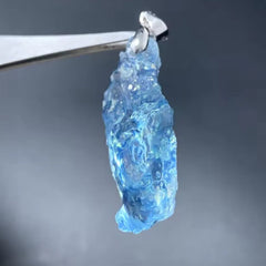 Pendentif aigue-marine brute naturelle
