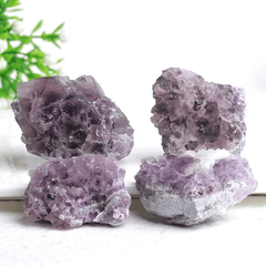 Druse Fluorite Violette Brute | Lithothérapie Stéphanie