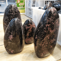 Bloc à Poser en Rhodonite Poli | Lithothérapie Stéphanie