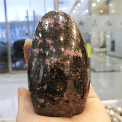 Bloc à Poser en Rhodonite | Lithothérapie Stéphanie