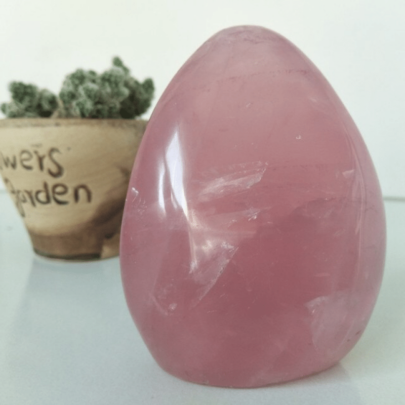 Bloc de Quartz Rose Poli | Lithothérapie Stéphanie