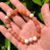 Bracelet Agate Abricot | Homme & Femme | Lithothérapie Stéphanie