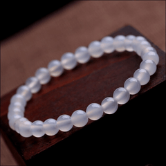 Bracelet Pierre Agate Blanche | Lithothérapie Stéphanie