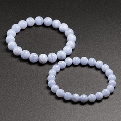 Bracelet Pierre Agate Blue Lace | Lithothérapie Stéphanie