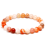 Bracelet Agate de Botswana Orange | Lithothérapie Stéphanie