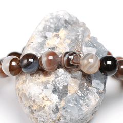 Bracelet Perles Agate Botswana | Lithothérapie Stéphanie