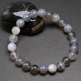 Bracelet en Agate Grise | Lithothérapie Stéphanie