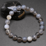 Bracelet en Agate Grise | Lithothérapie Stéphanie