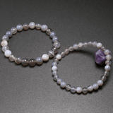 Bracelet Pierre Agate Grise | Lithothérapie Stéphanie