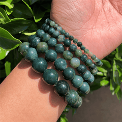 Bracelet Pierre Agate Mousse | Lithothérapie Stéphanie