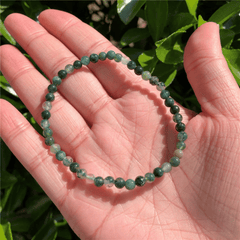 Bracelet Perles Agate Mousse | Lithothérapie Stéphanie