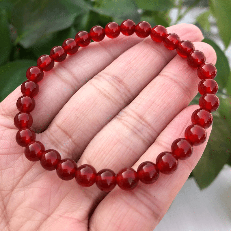 Bracelet en Agate Rouge | Lithothérapie Stéphanie