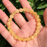 Bracelet Pierre Calcite Jaune | Lithothérapie Stéphanie