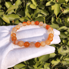 Bracelet Pierre Cornaline Orange | Lithothérapie Stéphanie