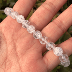 Bracelet Pierre Cristal de Roche Craquelé | Lithothérapie Stéphanie