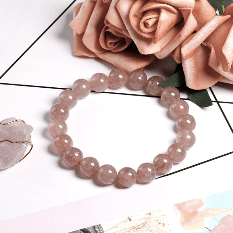 Bracelet en Quartz Fraise | Lithothérapie Stéphanie