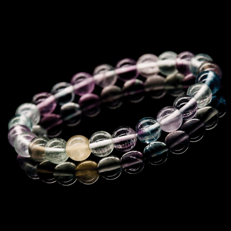 Bracelet en Fluorine Arc-en-Ciel | Lithothérapie Stéphanie
