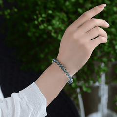 Bracelet Femme en Fluorite Bleue | Lithothérapie Stéphanie