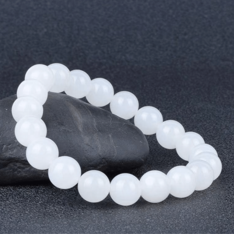 Bracelet en Jade Blanc | Lithothérapie Stéphanie
