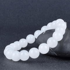 Bracelet Pierre Jade Blanc | Lithothérapie Stéphanie