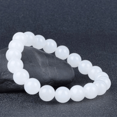 Bracelet en Jade Blanc | Lithothérapie Stéphanie
