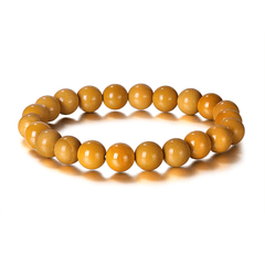 Bracelet Jaspe Mokaïte Jaune | Lithothérapie Stéphanie