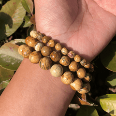 Bracelet Pierre Jaspe Paysage | Lithothérapie Stéphanie