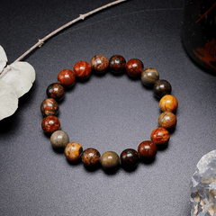 Bracelet en Jaspe Picasso | Lithothérapie Stéphanie