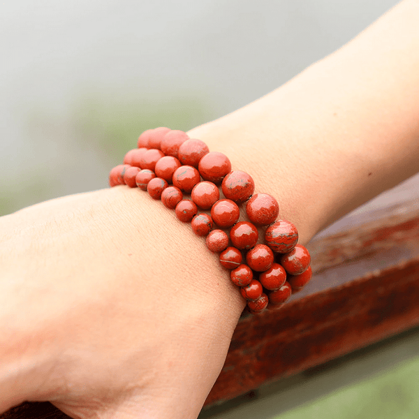 Bracelet de Jaspe Rouge | Lithothérapie Stéphanie