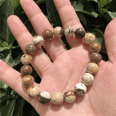 Bracelet Pierre Jaspe Zèbre Marron | Lithothérapie Stéphanie