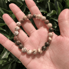 Bracelet en Jaspe Zèbre Marron | Lithothérapie Stéphanie